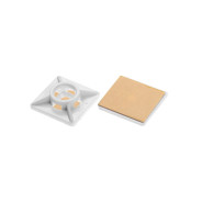 Площадка для хомута-стяжки 19х19 мм самоклеящаяся, белая, 100 шт,  ...STARFIX SM-47751-100