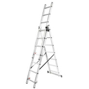 Лестница комбинированная трехсекционная (3х8 ступенек, до 150кг, вес 10.9кг)  ...FORCEKRAFT BL-E308