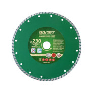 Алмазный круг 230х22 mm универсальный Turbo (сухая и мокрая резка)  ...ВОЛАТ 89020-230