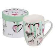 Кружка керамическая в подарочной упаковке, 360 мл, С любовью-2  ...PERFECTO LINEA 30-825545