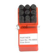 Набор цифровых штампов 9пр. (8мм)  Partner PA-6855-8