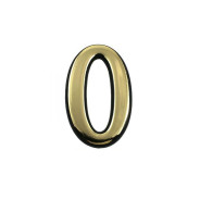 Цифра дверная АЛЛЮР пластик "0" золото  УЗК 5086