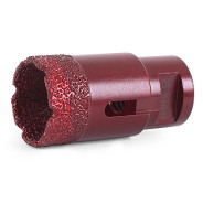 Коронка алмазная вакуумная для сверления камня D20-15W-40L-M14 (сухое и мокрое сверление)  ...MESSER 06-35-020