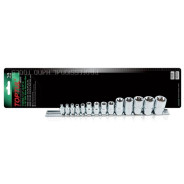 Набор головок 1/4", 3/8", 1/2" E4-E24, 14пр. на подвесе  Toptul GAAR1402