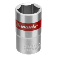 Головка торцевая, 16 mm, 6-гранная, CrV, под квадрат 1/2", хромированная  ...Matrix 13116