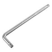 Вороток Г-образный, 300*75 мм, квадрат 1/2", CrV, матовый хром  ...DENZEL 14064