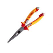 Длинногубцы прямые, диэлектрические рукоятки до 1000 В, трехкомпонентные рукоятки, 205 мм  ...Gross 17177