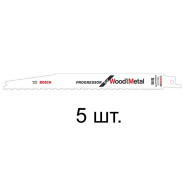 Пилка сабельная по дереву с гвоздями S3456XF (5 шт.) (пропил прямой, грубый, быстрый рез в материале...BOSCH 2608654406