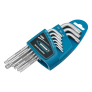 Набор ключей имбусовых TORX-TT, 9 шт: T10-T50, удлиненные, S2, сатинированные  ...Gross 16407