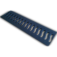 Решетка 100 пластиковая STANDART Волна (черный)  ecoteck ДИ 01905000