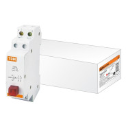 Выключатель кнопочный c фиксацией и индикацией ВК-47M 1НО,1НЗ красный  ...TDM SQ0214-0016