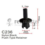 Клипса для крепления внутренней обшивки а/м Вольво пластиковая (100шт/уп.)  ...Forsage C0236(BMW/Volvo)