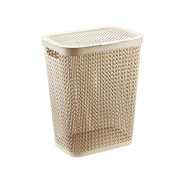 Корзина для белья ПИРУЛА 35л (латте)  IDEA М2614