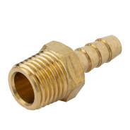 Штуцер пневматический наруж. резьба 1/4" - "елочка" 6мм  ...Forsage F-MH04/04