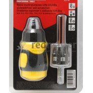 Отвертка реверсивная телескопическая короткая с комплектом бит8пр. SL5, PH, TORX  ...BaumAuto BM-3031118