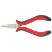 Длинногубцы Mini, 130 mm, никелированные, изогнутые, авторазжим, двухкомпонентные рукоятки  ...Matrix 17812