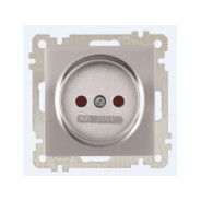 Розетка 1-ая (скрытая, без рамки, б/з, штои) серебро, DARIA (16 A, 250 V, IP 20)  21006060282...MUTLUSAN 21 006 060 282