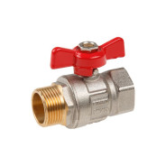 Кран шаровый 3/4" наружная-внутренняя резьба бабочка PN40  ...AV Engineering AVE093034