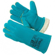 Краги из спилка зеленого цвета утепленные искусственным мехом (р.11 (XXL))  Optima Zima   ...GWARD XY253