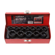 Набор головок ударных, 12пр., 1/2" 6гр. (10-24мм) в метал. кейсе  ...Forsage F-4129-5MPB