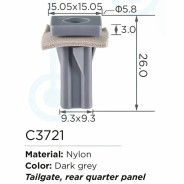 Клипса для крепления внутренней обшивки а/м Форд пластиковая (100шт/уп.)  ...Forsage клипса C3721(Ford)
