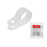 Серьга для кабеля 9 мм белая (100 шт в пакете)  STARFIX SM-65308-100