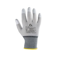 Перчатки трикотажные с углеродной нитью Volt Finger р-р 10/XL (антистатические, с полиуретановым пок...JETA SAFETY JAP-201-XL