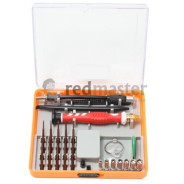 Отвертка ювелирная,,пинцетом, комплектом бит и головок для точных работ 22пр.  ...BaumAuto BM-30314122