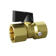 Кран шаровый для манометра 1/2" вн.-вн., метрич.резьба, флажок,  ...LD LD.44.516.1.15xM20