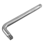 Вороток Г-образный, 300*100 мм, квадрат 3/4", CrV, матовый хром  ...DENZEL 14068