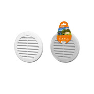 Решетка круглая с москитной сеткой, белая, с фланцем d125, внеш. D161  ...TDM SQ1807-0093