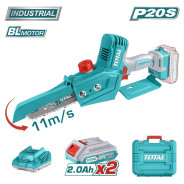 Пила цепная аккумуляторная,20В, 2АКБ 2,0 А/ч, шина 150 мм,шаг 1/4",  ...TOTAL TGSLI20686