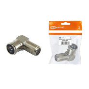 Переходник гнездо F - гнездо TV угловой, инд. упаковка   TDM SQ1809-0015