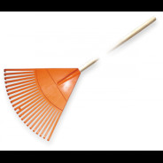 Грабли веерные пластмассовые  480mm 22 зубцов с деревянным черенком  ...BRADAS KT-CX22H