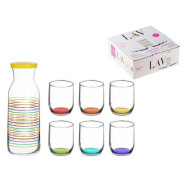 Набор (1 кувшин 1,2 л + 6 стаканов 0,315л ), RAINBOWS  LAV LV-RAINBOWS1