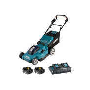 Газонокосилка аккумуляторная LXT ,18В, 2АКБ 5.0 А/ч, Li-Ion, шир. 530 мм, выс. 20-100 мм, пластм. ко...MAKITA DLM538CT2