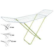 Сушилка для белья напольная, 16м, серия Maria, бело-зеленая (167х46х84)  ...PERFECTO LINEA 46-001160