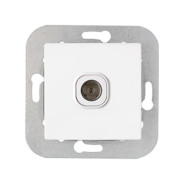 Розетка белая одноместная телевизионная скрытой установки, Уют  ...BYLECTRICA ТР-047