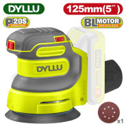 Эксцентриковая шлифмашина аккумуляторная , 20В, БЕЗ АКБ, 125 мм, 13000 об.мин,  ...DYLLU DTRAP5030