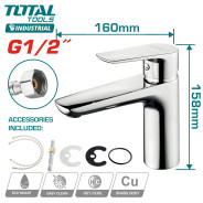 Смеситель для умывальника однорычажный  TOTAL TSLBM11501