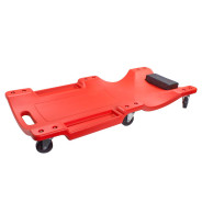 Лежак пластиковый подкатной на 6-ти колесах с паралоновым подголовником (470х1000мм, max нагрузка-13...Rock FORCE RF-9U0311P36