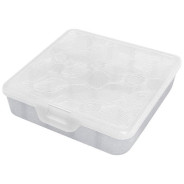 Органайзер для хранения мелочей с разделителями Fiori Orchid L, 20х20х4.2 см, бел перламутр  ...BRANQ BQ4016БЛПЕР