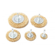 Набор кордщеток дисковых латунных для дрели, 5пр.(25, 38, 50, 63, 75 мм.)  ...Rock FORCE RF-BWS501