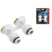 Клапан прямой вентильный 3/4" нар. для радиатора (мультифлекс), Белый (инд. упак.) (Обратка и п...AV Engineering AVE289004W