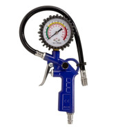 Пистолет для подкачки шин с аналоговым манометром и шлангом (0-8.5 Bar), в блистере  ...FORCEKRAFT FK-STG-26