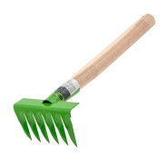 Грабли витые 6-зубые, 120х390 мм, стальные, деревянная рукоятка  ...Сибртех 61758