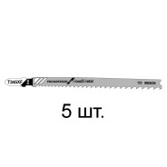 Пилка лобзиковая по дереву, с гвоздями, T345XF, 5 шт.,  BOSCH 2608634994