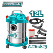 Пылесос строительный 800Вт, 12л,  TOTAL TVC14122