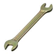 Ключ рожковый, 10 х 11 mm, желтый цинк  Сибртех 14304