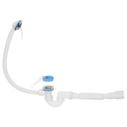 Сифон для ванны U-образный с выпуском  и переливом 70  мм., с гибкой трубой 40х40/50  ...AV Engineering AVE129720